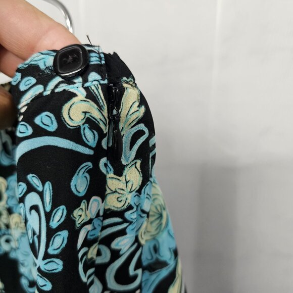 JM Collection Black Blue Floral Skirt Boho Fairy Cottagecore 20W - Picture 4 of 11